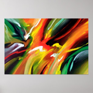 Abstract expressionisme schilderen poster