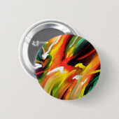 Abstract expressionisme schilderen ronde button 5,7 cm (Voorkant /achterkant)