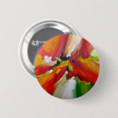 Abstract expressionisme schilderen ronde button 5,7 cm (Voorkant /achterkant)