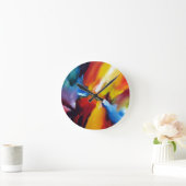 Abstract expressionisme schilderen ronde klok (Huis)
