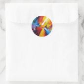 Abstract expressionisme schilderen ronde sticker (Tas)