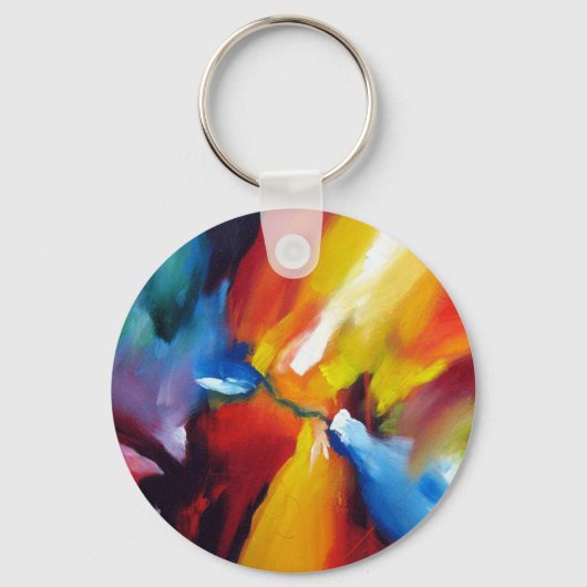 Abstract expressionisme schilderen sleutelhanger (Voorkant)