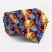 Abstract expressionisme schilderen stropdas (Opgerold)
