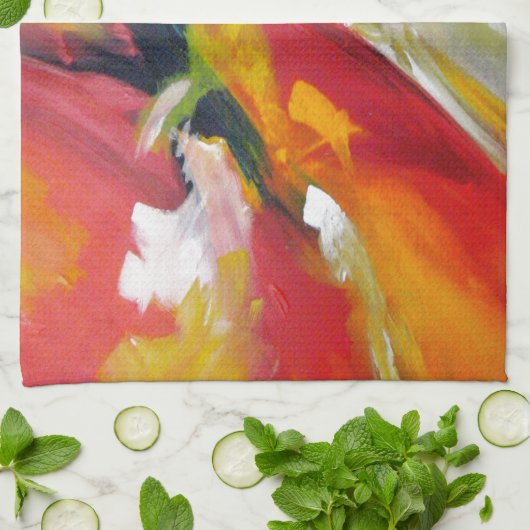 Abstract expressionisme schilderen theedoek (Gevouwen)