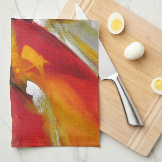 Abstract expressionisme schilderen theedoek (Quarter Fold)