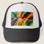 Abstract expressionisme schilderen trucker pet (Voorkant)