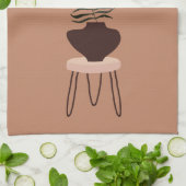 Abstract expressionisme Terracotta Palm Leaf & Vas Theedoek (Gevouwen)