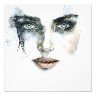 Abstract Expressionisme Vrouw Portret Foto Afdruk
