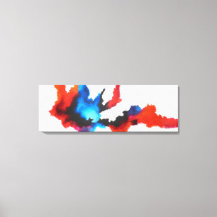 Abstract expressionisme zwart en wit schilderen canvas afdruk