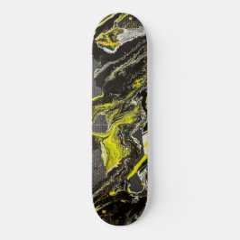 Abstract expressionisme Zwart-geel Skateboard