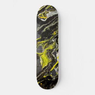 Abstract expressionisme Zwart-geel Skateboard