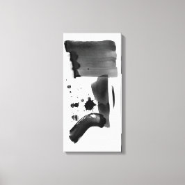 Abstract Expressionisme Zwart Wit Canvas Afdruk