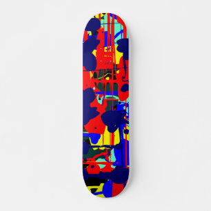Abstract Expressionist 01 Skateboard