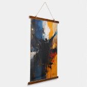 Abstract-expressionist Hangend Wandkleed (Gebogen)