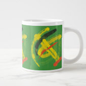 Abstract Expressionist Mark Making Fine Art Mug Extra Grote Beker (Rechts)