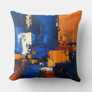 Abstract expressionistisch kussenhoesontwerp kussen