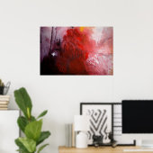 Abstract expressionistisch schilderij print Poster (Thuiskantoor)