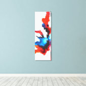 Abstract expressionistisch zwart en wit schilderen canvas afdruk (Insitu (Houten vloer))