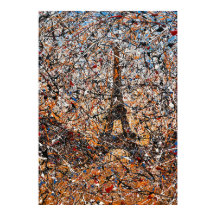 Abstract Expressionistische Parijs Eiffeltoren Dri