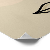 Abstract Face Muted Tones Earth Tones Boho Trendy Poster (Hoek)