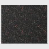 Abstract Faces Botanical Wrapping Paper Cadeaupapier (Vlak)