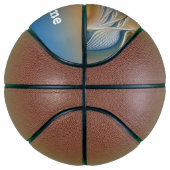 Abstract Fantastisch fractal met blauwe naam Basketbal (Rechts)