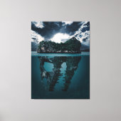 Abstract Fantasy Artistic Island Canvas Afdruk (Voorkant)
