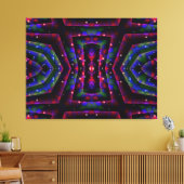 Abstract Fantasy Night Twinking Skies Canvas Afdruk (Insitu (Woonkamer))
