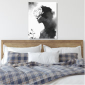 Abstract Fashion Portrait  Canvas Afdruk (Insitu (Slaapkamer))