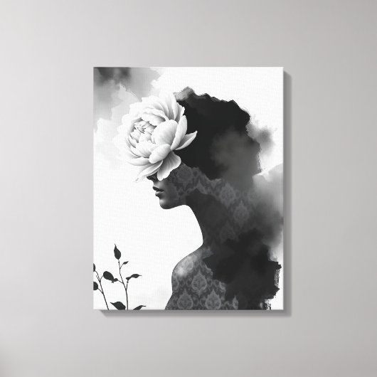 Abstract Fashion Portrait  Canvas Afdruk (Voorkant)