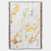 Abstract Faux Gold-effect met moderne schroefdraad Deken (Voorkant Verticaal)