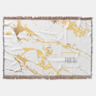 Abstract Faux Gold-effect met moderne schroefdraad Deken