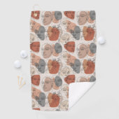 Abstract Feminine Face Pattern Golfhanddoek (Insitu)