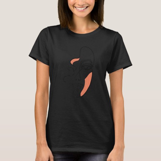 Abstract Feminine Face T-shirt (Voorkant)