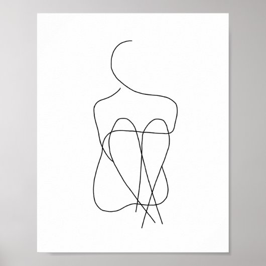 Abstract figuur 1 poster (Voorkant)