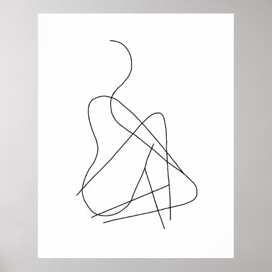 Abstract figuur 2 poster (Voorkant)