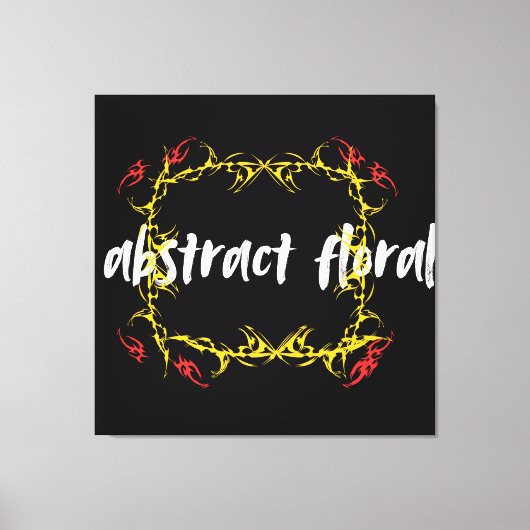 Abstract Floral Art Design | Modern Flower Canvas Afdruk (Voorkant)