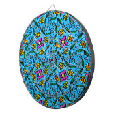 Abstract Floral Dart Board Dartbord (Voorkant Rechts)