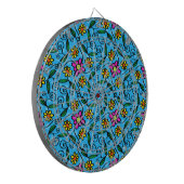 Abstract Floral Dart Board Dartbord (Voorkant Links)