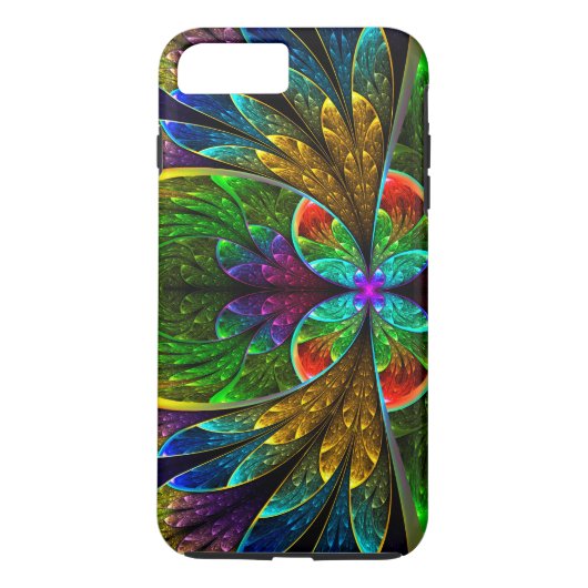 Abstract Floral Glas in lood Patroon Case-Mate iPhone Case (Achterkant)