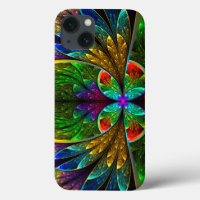 Abstract Floral Glas in lood Patroon