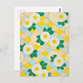 Abstract Floral Japans Design Briefkaart (Voorkant / Achterkant)