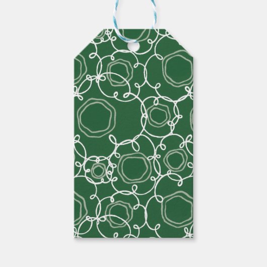 Abstract Floral Matrix (Dark Green) Fine Art Cadeaulabel (Voorkant)
