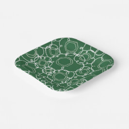 Abstract Floral Matrix (Dark Green) Fine Art Papieren Bordje