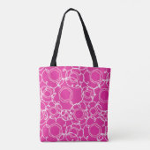 Abstract Floral Matrix (Hot Pink) Fine Art Draagtas (Achterkant)