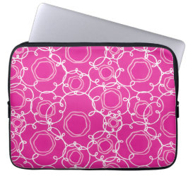 Abstract Floral Matrix (Hot Pink) Fine Art Laptop Sleeve