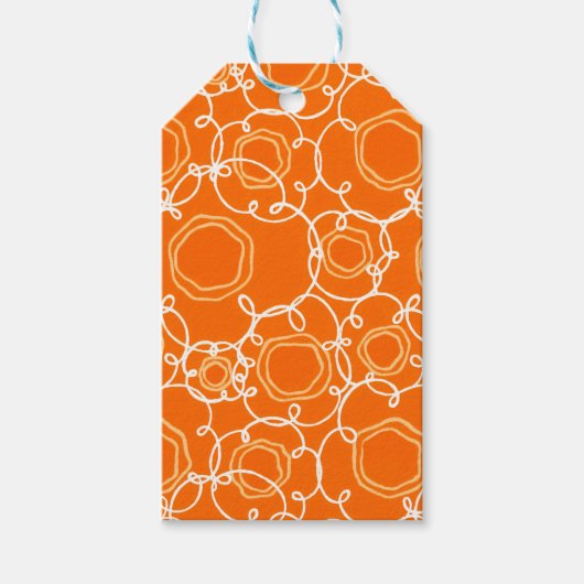 Abstract Floral Matrix (Orange) Fine Art Cadeaulabel (Voorkant)