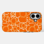 Abstract Floral Matrix (Orange) Fine Art Case-Mate iPhone Case (Achterkant (horizontaal))