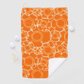 Abstract Floral Matrix (Orange) Fine Art Golfhanddoek (Insitu)