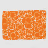 Abstract Floral Matrix (Orange) Fine Art Golfhanddoek (Horizontaal)